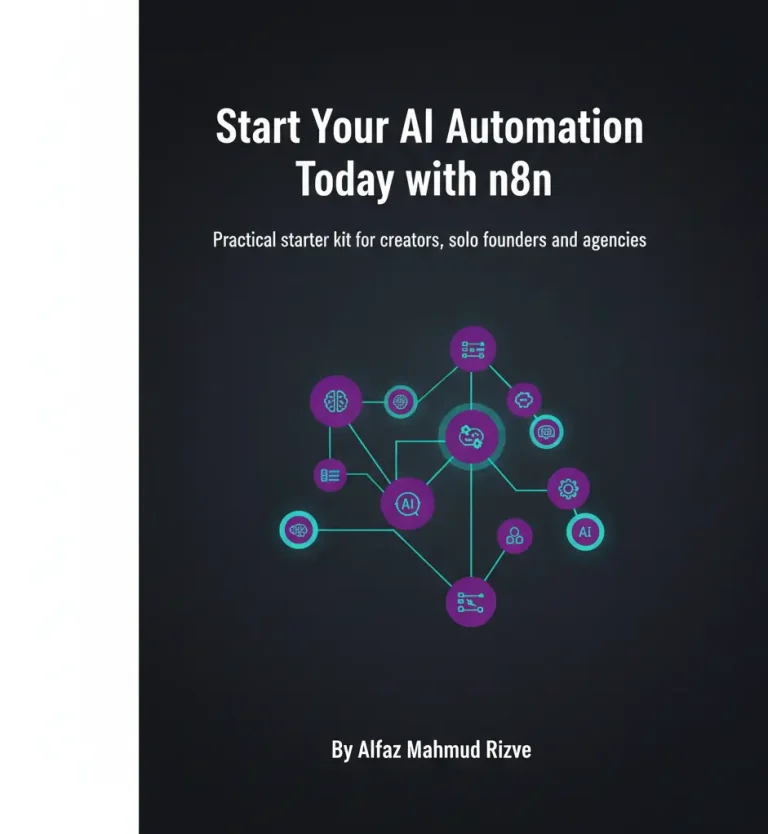 Start Your AI automation Today with n8n by Alfaz Mahmud Rizve practical guide cover