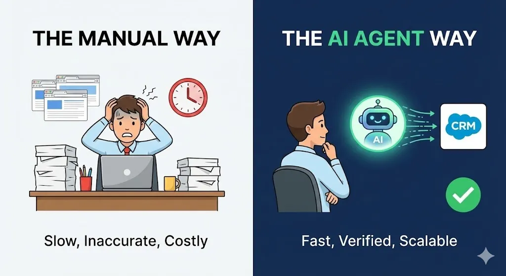 Comparison of manual vs AI lead generation for outstanding ideas for B2B lead generation, by Alfaz Mahmud Rizve.