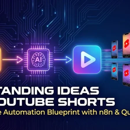 outstanding ideas for YouTube Shorts automation architecture showing RSS, OpenAI, and QuickVid integration, designed by Alfaz Mahmud Rizve for whoisalfaz.me.